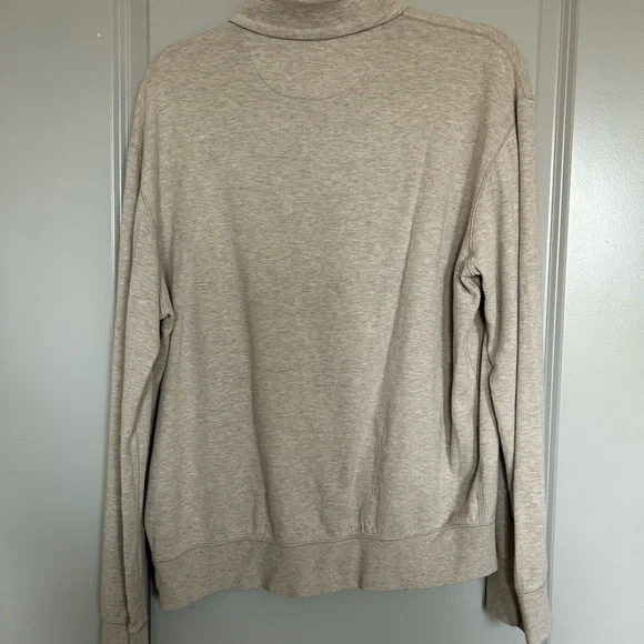 Polo by Ralph Lauren Light Beige Heather soft Quarter-Zip Sweater - Picture 6 of 6